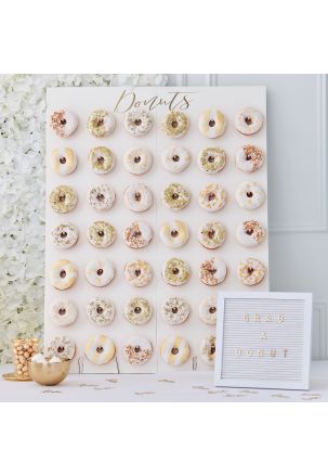 Ginger Ray GO-133 Gold Wedding Donut Wall