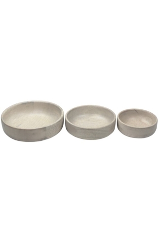 Leeff 18476 Kommen Bente S, set van 3 Naturel ()