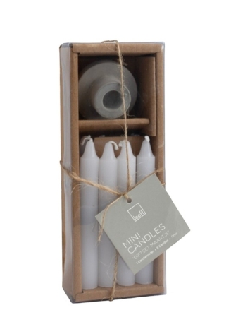 Leeff 18625 Mini Kaarsen Cadeauset Maartje Grijs ()
