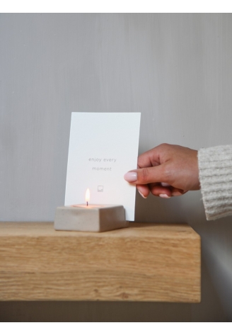 Leeff 18697 Kaart houder set Cindy - Enjoy every moment Taupe