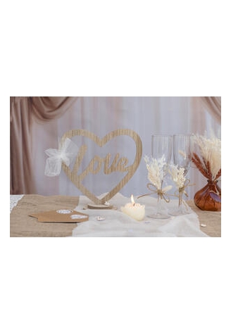 Decoratie LOVE  Houtdecoratie Natural ()