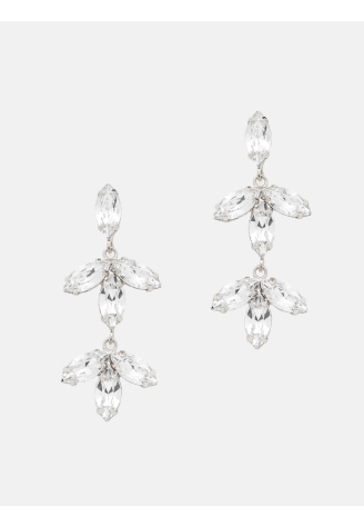 Abrazi Notch Swarovski Oorbellen Zilver ()