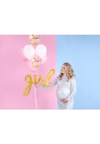 Folieballon Girl Goud ()