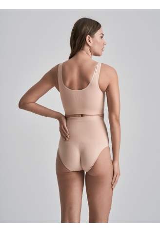 BYE BRA Soft Touch Mid Waist Brief Beige