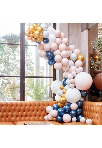 Ginger Ray BA-324 Balloon Arch Marble, Grey & Chrome Goud Ballonnenboog