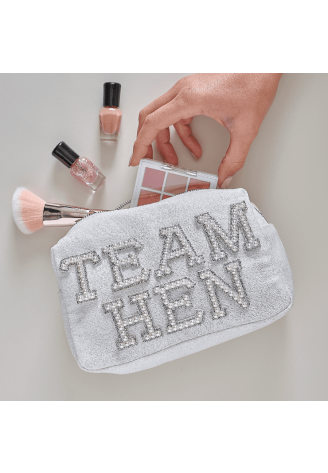 Ginger Ray HEN-122 Team Hen Make Up Tasje Parels Wit ()