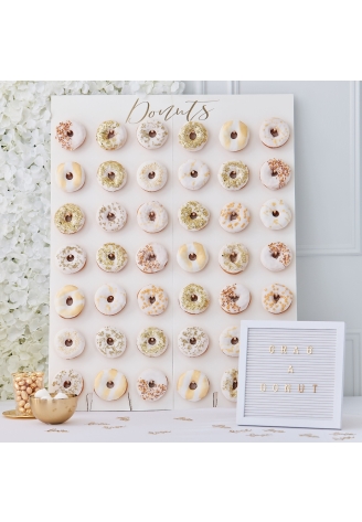 Ginger Ray GO-133 Gold Wedding Donut Wall ()