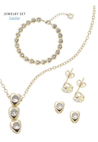Poirier JS-002 Bruidssieraden Set Louise Goud