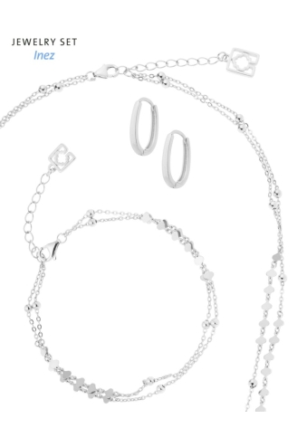 Poirier JS-003 Bruidssieraden Set Inez Zilver ()
