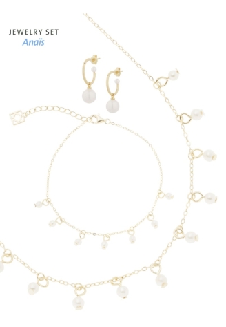 Poirier JS-004 Bruidssieraden Set Anaïs Goud