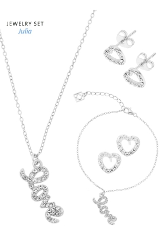 Poirier JS-009 Bruidssieraden Set Julia Zilver