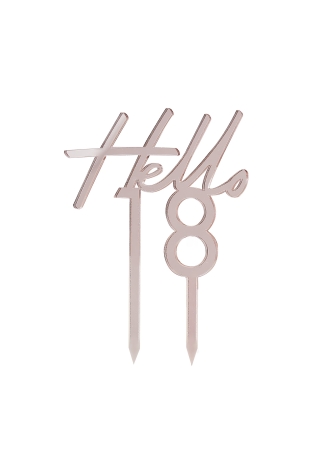 Ginger Ray 'Hello 18'  Cake Topper