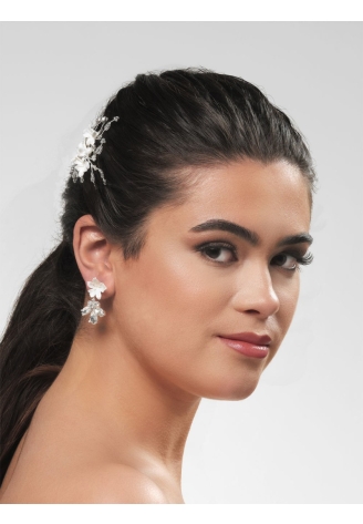 Poirier NC-1345 Oorbellen Ivoor/Zilver ()