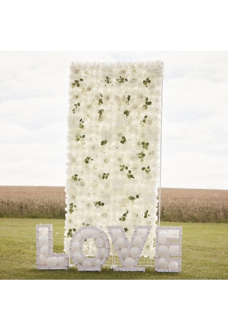 Ginger Ray PAMA-101 Witte Rozen Backdrop ()