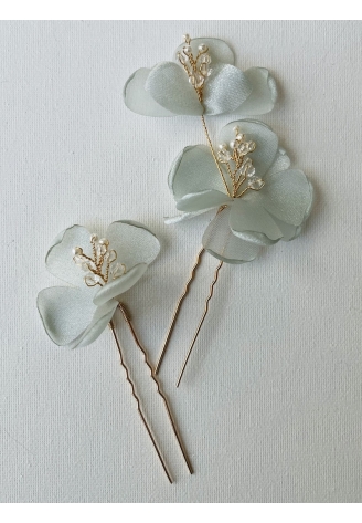 Sally Jane Bridal Poppy Aqua Goud