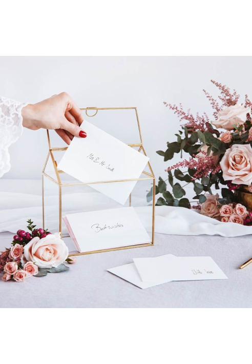 Glazen Enveloppendoos Goud ()