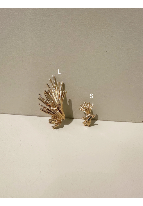 Lizeron Iris Oorbellen – Asymmetrisch paar (groot/klein) ()