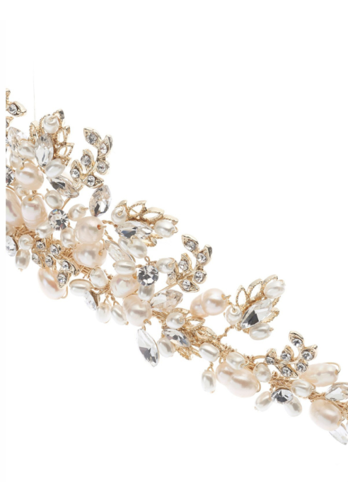 Poirier Tiara BB-285 – Goud | Strass & Zoetwaterparels