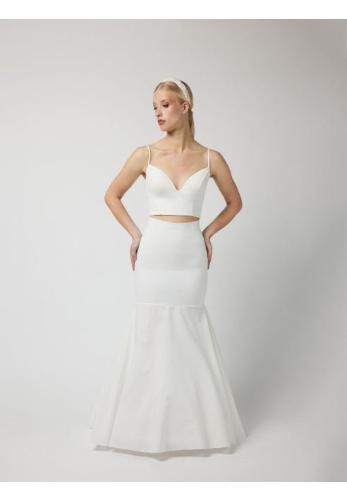 Poirier PC30-200J Fishtail hoepelrok 200 cm Ivory ()