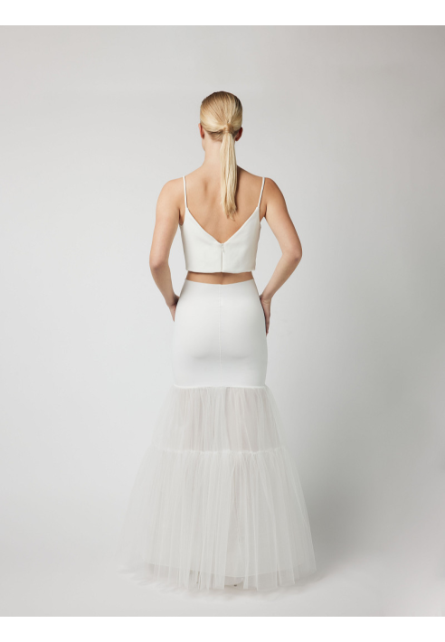 PC73-150J Fishtail ultralichte onderrok – Ivoor