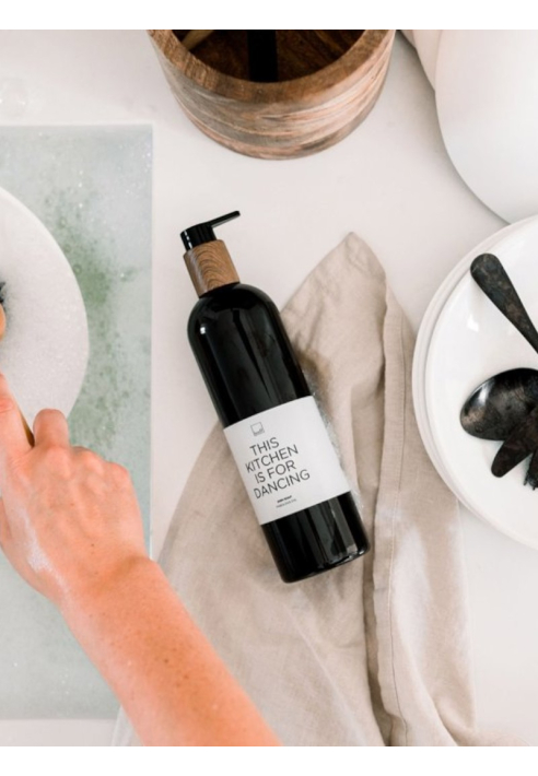 Leeff 18155 Afwasmiddel Fabulous Fig - This kitchen is for dancing Zwart