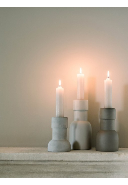 Leeff 18164 Kaarsenhouder Caro L Grijs