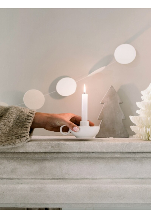 Leeff 18177 Kaarsenhouder Chris Wit