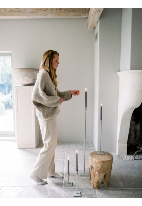 Leeff 18265 Vloer Kandelaars Fynn Grijs