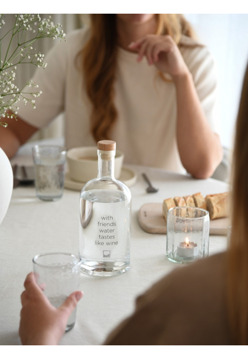 Leeff 18768 Water Fles Wendy - With friends water tastes like wine Doorzichtig