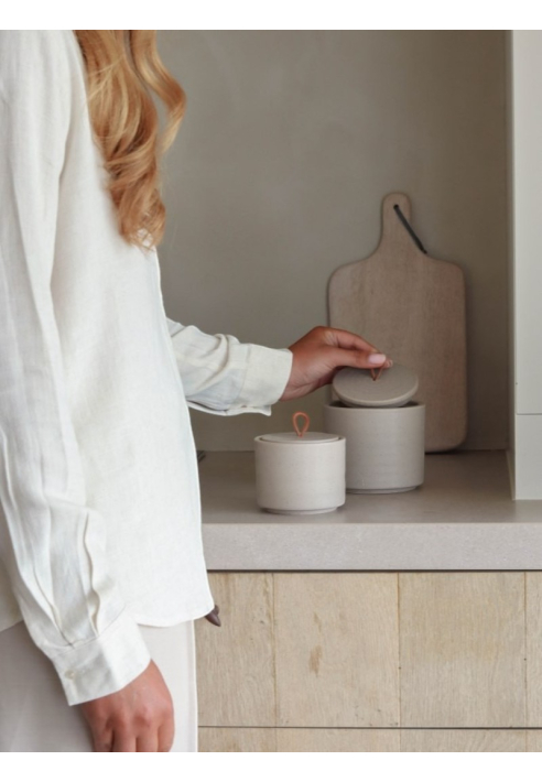 Leeff Silke Storage Jar S - Taupe Ceramic ()