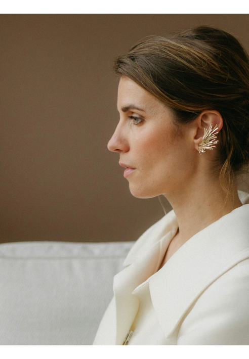 Lizeron Iris Oorbellen – Asymmetrisch paar (groot/klein)