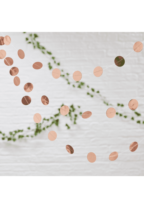 Ginger Ray BB-277 Beautiful Botanics Cirkels Slinger Rose Goud ()