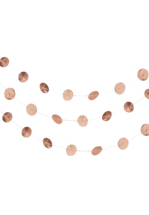 Ginger Ray BB-277 Beautiful Botanics Cirkels Slinger Rose Goud