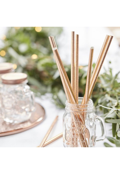 Roségouden rietjes (25st) - Beautiful Botanics - Team Bride ()