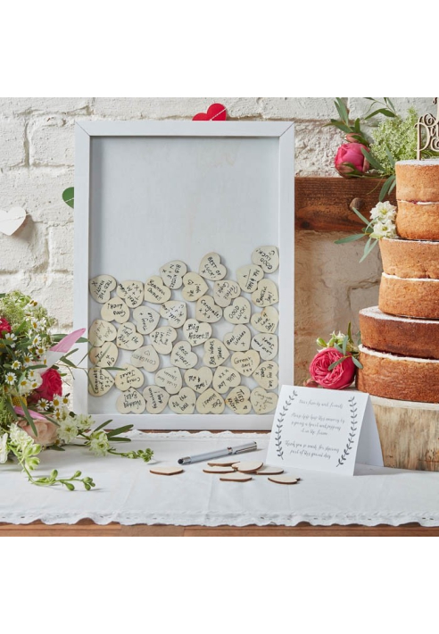 Hartjes lijst gastenboek Boho ()