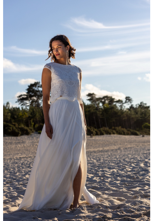 Blair Ivoorkleurige Zijde Bruidsrok – Novias