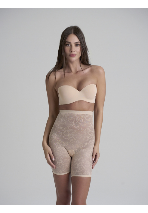 BYE BRA Lacy High Waist Shaping Short Beige ()