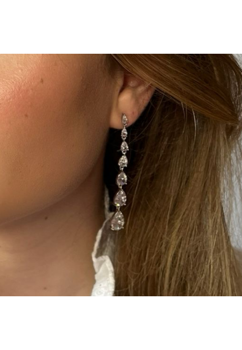 Sally Jane Bridal Ella Oorbellen Zilver ()