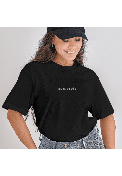 Ginger Ray HEN-155 Size S Team Bride T-shirt Zwart ()