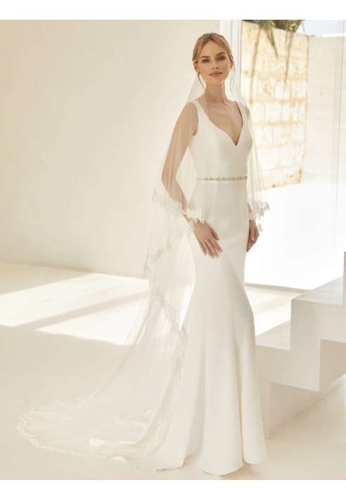 Bianco Evento S427 Sluier - 220/80 cm