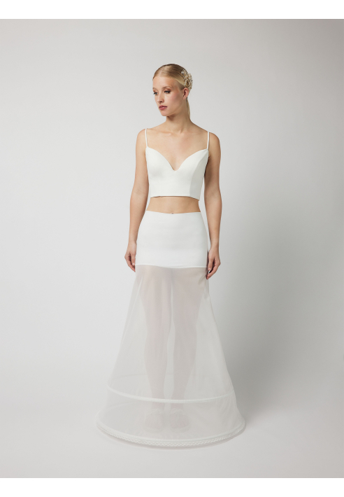 Poirier PC2-230J hoepelrok A-lijn Basismodel 230 cm Ivoor ()