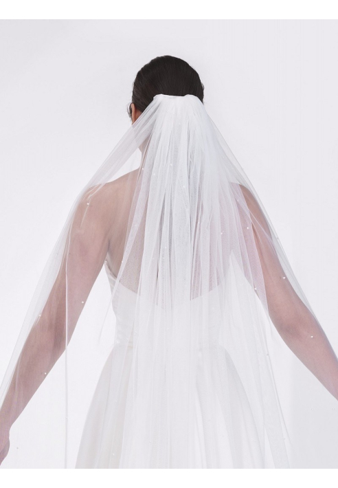 Poirier S48-300-1-Ivoor Sluier - 300 cm