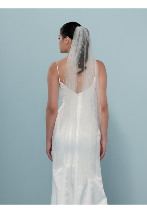 Poirier S19-120-1-Soft Sluier Ivoor - 120 cm