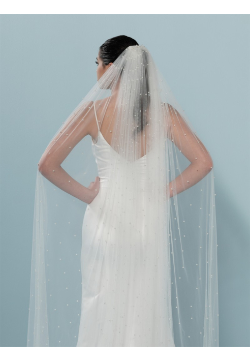 Poirier S19-300-1-Soft Sluier Ivoor - 300 cm