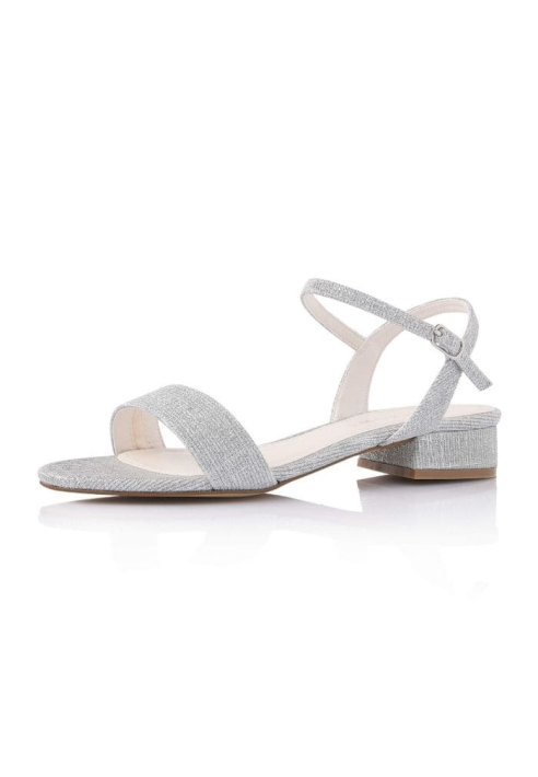 Rainbow Club Salli Zilver Metallic Bruidsschoenen ()