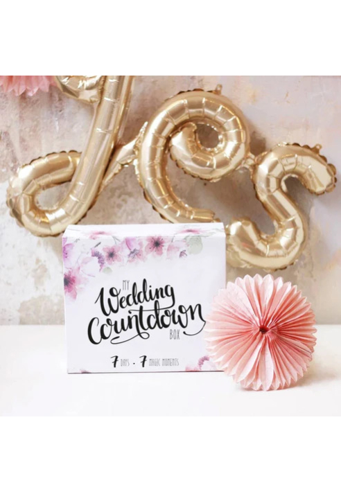 Trouw-countdownkalender (met sieraad in goud) ()