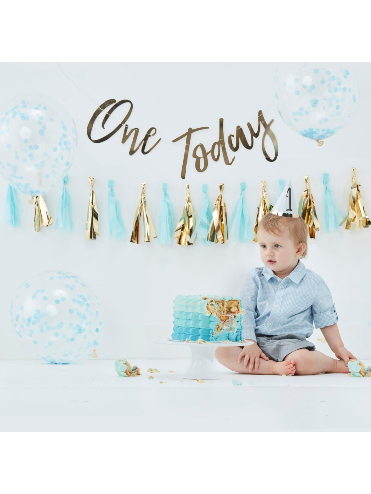 Ginger Ray PM-420 Pick & Mix Pastel Blue Cake Smash Kit main product photo