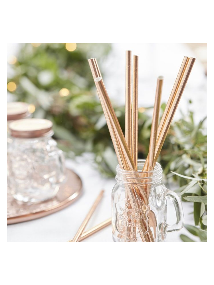 Roségouden rietjes (25st) - Beautiful Botanics - Team Bride main product photo