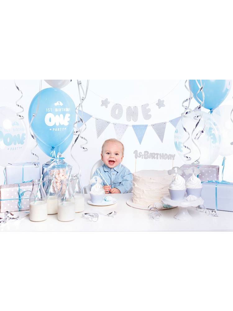 Feestpakket - 1e Verjaardag Blauw-Zilver main product photo