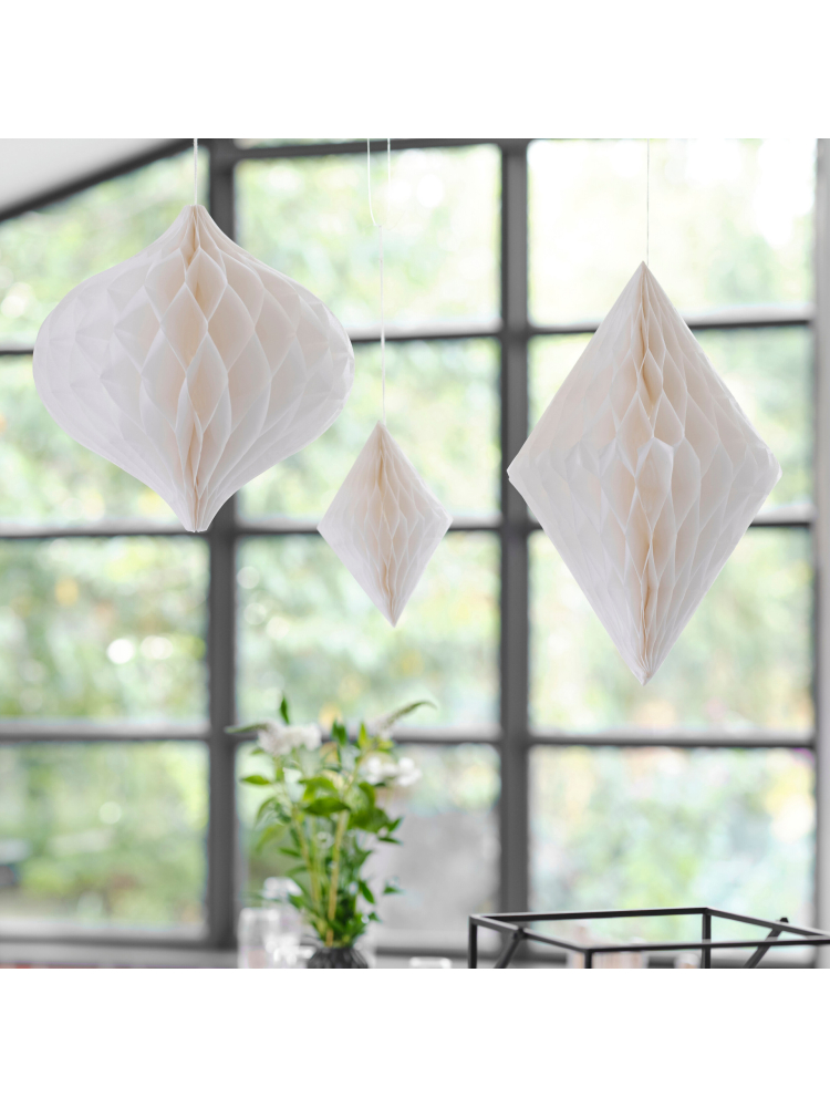 Ginger Ray BW-435 Honeycombs Wit main product photo